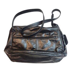 Ace Leather Concealed Carry Shoulder Bag With Multiple Zipper Compartments